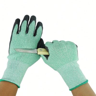 China Level 5 Anti-Cut 13 Gauge Polyester Polyurethane (PU) Coated Safety Work Gloves With Flexible Grip for sale