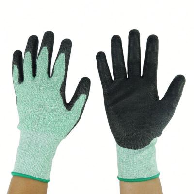 China Level 5 Cut-Resistant Anti-Cut HPPE Liner With PU Coated Hand Safety Work Gloves for sale