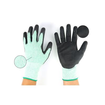 China PU Coated Gloves PU Palm Coated Gloves Cut Resistant Knitted PU Coated Mechanical Safety Work Gloves for sale