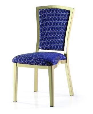 China Contemporary Luxury Golden Stainless Steel Event Fabric Wedding Chairs For Dining Used for sale