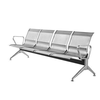 China Modern Steel Public Waiting Bench Seating Seater Airport Strip Chair 4 Chairs Multi Seat Link Chair Waiting Areas for sale