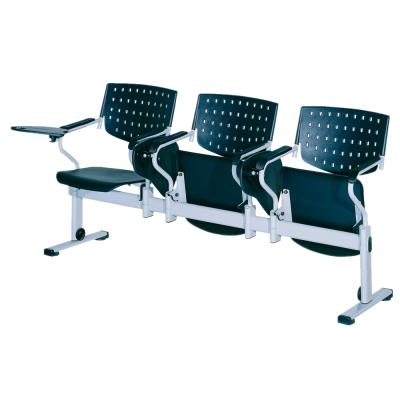 China 2021 Modern Pubilc Waiting Room Area Aluminum Waiting Room Airport 3 Seat Furniture 3 PU Seating Chair for sale