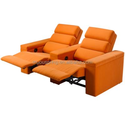 China Hot Sale Electric Many Choice Color Home Theater Seating Power Recliner Cinema Sofa Genuine Leather Seats With Oak Tray for sale