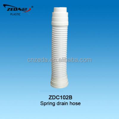 China Toilet bowl connector hose, WC pan tube, flexible spring drain hose tubing ZDC102B for sale