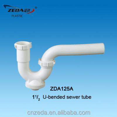 China Plastic Sewer Drains / Plumbing Trap , U-Bent Sewer ZDA125A for sale