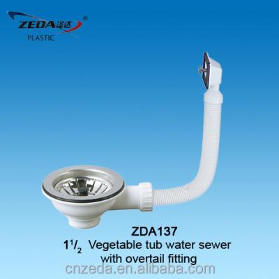 China Strainer Kitchen Sink Strainer with Overflow Fitting, Basin Drainer, Waste Coupler, for sale