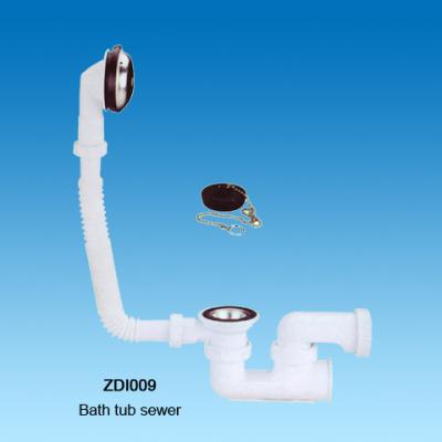 China Strainer bathtub drainer with pipe sewer waste/overflow tub/bathtub drain for sale