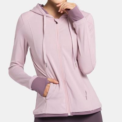 China Lightweight Full-Zip Active Wear Performance Yoga Jacket Women's Breathable Woman Jacket for sale