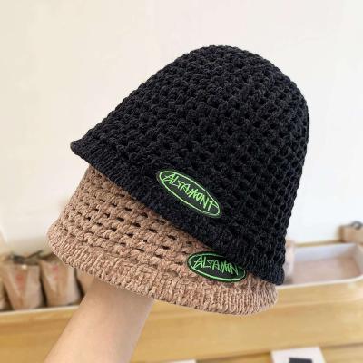 China COMMON Acrylic Beanie Hat With Custom Logo Luxury Winter Knitted Pom Pom Removable Ball Pom Pom Cap Faux Fur Pom Thick Women Bobble Hat Hats for sale