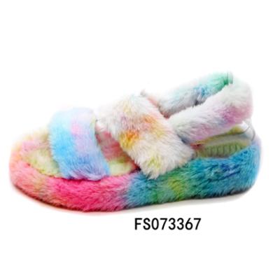 China Breathable Indoor And Outdoor Non Slip Fur Sandals Women Plus Size Shoes For Woman for sale