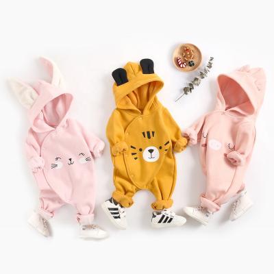 China Factory OEM/Wholesale High Quality Anti-Shrink Baby Rompers Falls/Winter Cute Animal Baby Clothes Long Sleeve Warm Toddler Clothes for sale