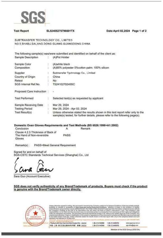  - Subtransfer Technology Co., Limited