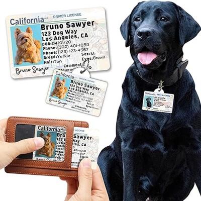 China Custom DIY Sublimation MDF Dog Tag Blanks ID Anti-Lost Card Heat Transfer Blank PET License Tag For Pet for sale