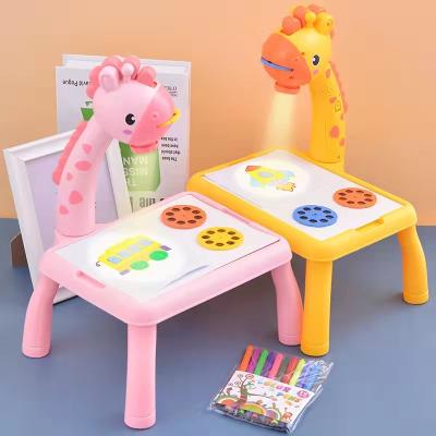 China Kids Gift Child Led Projector Art Drawing Table Toys Kids Painting Panel Desktop Arts and Open Projection Educational Study Toy for sale