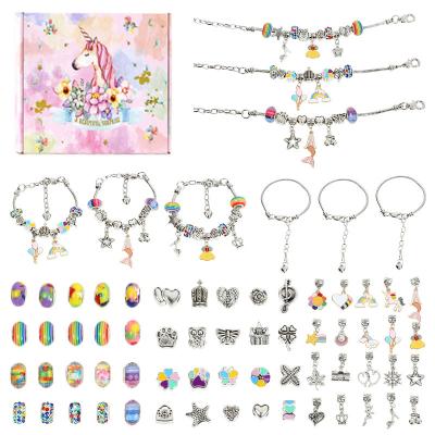 China Hot Sale 112pcs Vintage DIY Charm Bracelet Making Kit For Girls for sale