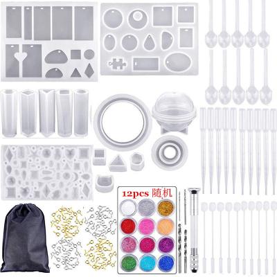 China Handmade Die Cut Resin Full Casting Molds And Tools Kit , DIY Silicone Molds Jewelry Pendant Craft for sale