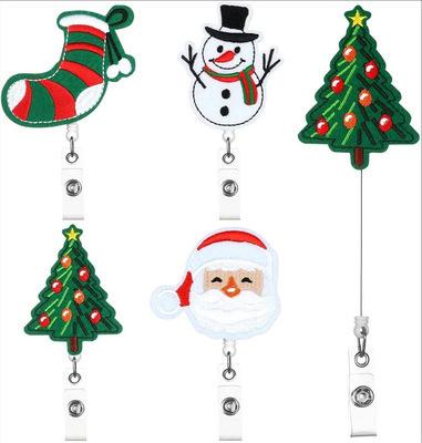 China Hot Sale Amazon ID Card Badge Attendance Personalized Christmas Cute ID Card Retractable Felt Badge Holder for sale