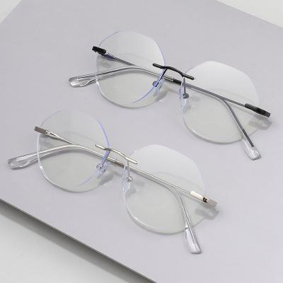 China For Men Titanium Rimless Reading Glasses Reading Glasses Readers for sale