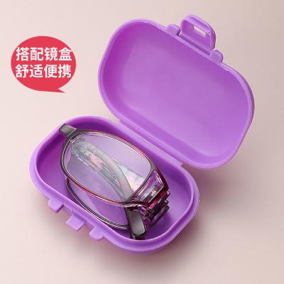 China 2021 New Fashion Anti-blue Lightweight Glass Retractable Presbyopic Reading Glasses for sale