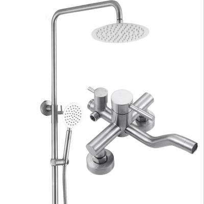 China Stainless Steel Electric Water Saving Faucets Rainfall Shower Set for sale