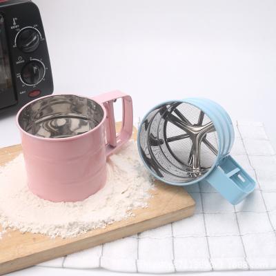 China 2022 Sustainable Baking Tools Stainless Steel Flour Sifter Pastry Baking Tools Cake Baking Equipment Tools for sale