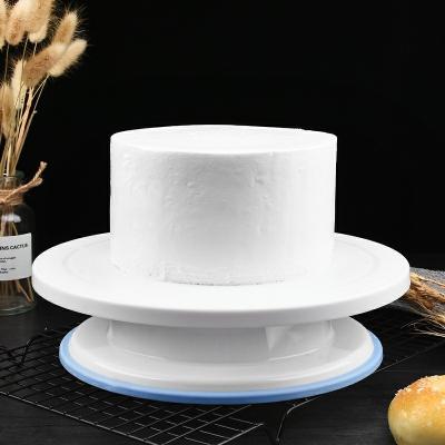 China Sustainable High Quality Cake Decorating Supplies Baking Turntable Round Plastic Cake Stand Tools Cake Turntable Products for sale