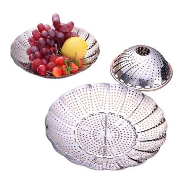 China 2021 Most Popular Stunning Food Steamer Stunning High Quality Sustainable Steamer Basket 9inch Stainless Steel for sale