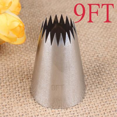 China 304 Stainless Steel 9FT Sustainable Cake Decorating Nozzles Various Types Of Decorating Nozzles Tips Baking Tools for sale