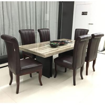 China Elegant Dining Table (Size) Style Adjustable Modern Italian Dining Room Furniture With Chairs for sale