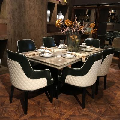 China (Other) adjustable modern italian simple wooden table, elegant marble dining table for sale