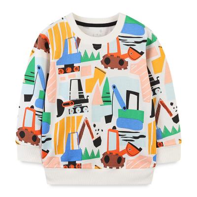 China Cartoon Car Print Boys Anti-Shrink Sweatshirts For Kids Clothes Autumn Children Clothes for sale