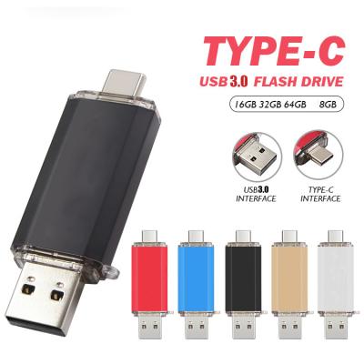 China High Quality USB 8GB Plastic Type C 3.0 USB Flash Drive Pen Drive Micro Stick 16GB 32GB 64GB For Type-C Flash USB Pen Drive Pendrive for sale