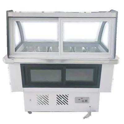 China 1.6M CUSTOMIZED / CUSTOMIZED 18 FILTER Gelato Showcase Salad Display Showcase Ice-lolly Freezer Display Fridge for sale