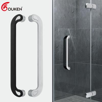 China Modern Good Quality Stainless Steel Bathroom Pull Glass Door Handle Back to Shower Back Door Handle for sale