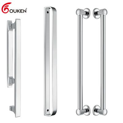 China Modern Stainless Steel Back to Door Back Glass Towel Rack High Quality Bathroom Shower Door Handle for sale