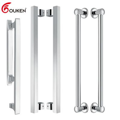 China Manufacturer Good Quality Stainless Shower Glass Door Handle Modern Steel Towel Bar Handle For Glass Doors for sale