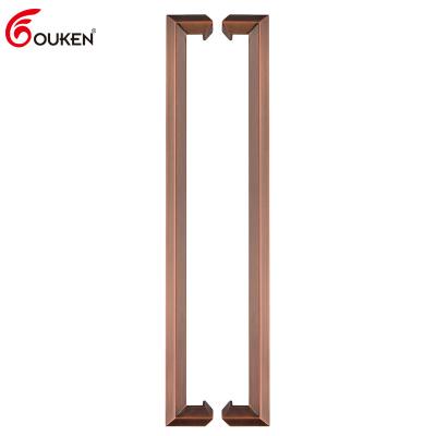 China Wholesale Customized Luxury Black Copper Door Handle Modern Main Entrance Door Handle Stainless Steel Pull for sale