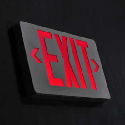 China Slim Home Escape Sign 2019 NEW 6 Inches UL Approved Fire Resistant RED EXIT SIGN JLEED2RWEM for sale