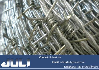 China standard galvanized barbed wire with 500m line length for sale