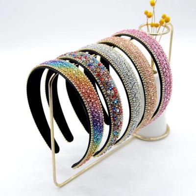 China Popular Wholesale Rhinestone Headband RTS Bling Crystal Sparkle Headband Hair Accessories For Girls for sale