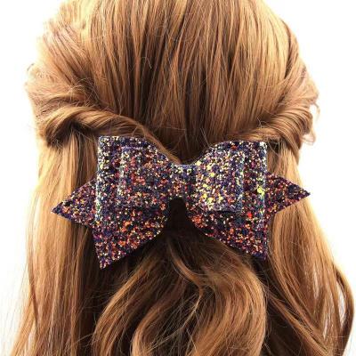 China New Simple Children's Amazon Leather Hair Accessories Girls Cute Princess Hair Clip Bow Hairpin For Girl for sale