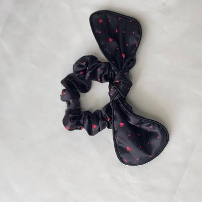 China Women Fashion Designer Handmade Heart Bowknot Hair Ring Wholesale Fashion Accessories for Girls Scrunchies for sale