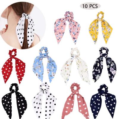 China Sweet Korean Style Large Bowknot Hair Rings For Braids Women Luxury Scrunchies Elastic Hair Bands for sale