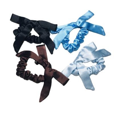 China Fashion Design Ribbon Bowknot Hair Scrunchie Hair Ties Long Leopard Mixed Pattern Snake Decoration Hair Scrunchies For Women Scrunchies for sale