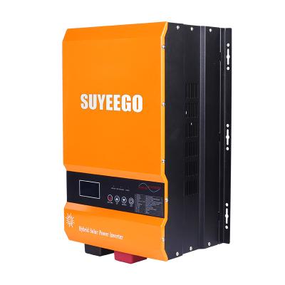 China Off Grid Power Sytem Suyeego Single Phase 10kva Split Phase Off Grid MPPT Inverter 48V 96V Hybrid Solar Pure Sine Wave Power Inverter With Charger for sale