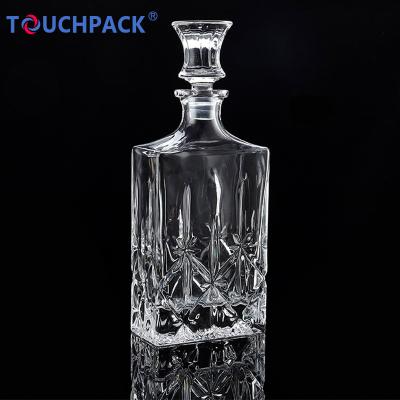 China New Low MOQ Classic/Postmodern Diamond Decanter With Starburst Detailing for Bourbon Whiskey for sale