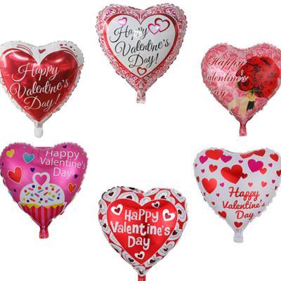 China New Design Luxury 18inch Happy Heart Valentine's Day Foil Balloons Love Wedding Helium Balloons For Party Decoration for sale