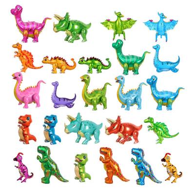 China New Designs 3D Dinosaur Foil Balloons Deluxe Tyrannosaurus Triceratops Animal Balloon Cartoon For Boy Birthday Decoration for sale