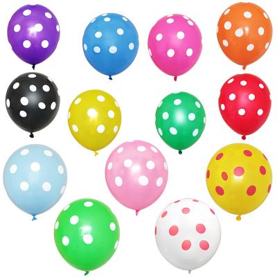 China Luxury Factory 12inch 2.8g Polka Dot Latex Balloon Candy Color Wave Dot Balloons Wedding Birthday Party for sale