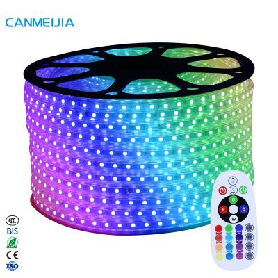 China Other 5M Rgb Swimming Pool RGB Light 2021 Show Long Aquarium Led Strip Light Dimmer 220V RGB Led Strip, Led Strip Lights With Remote for sale